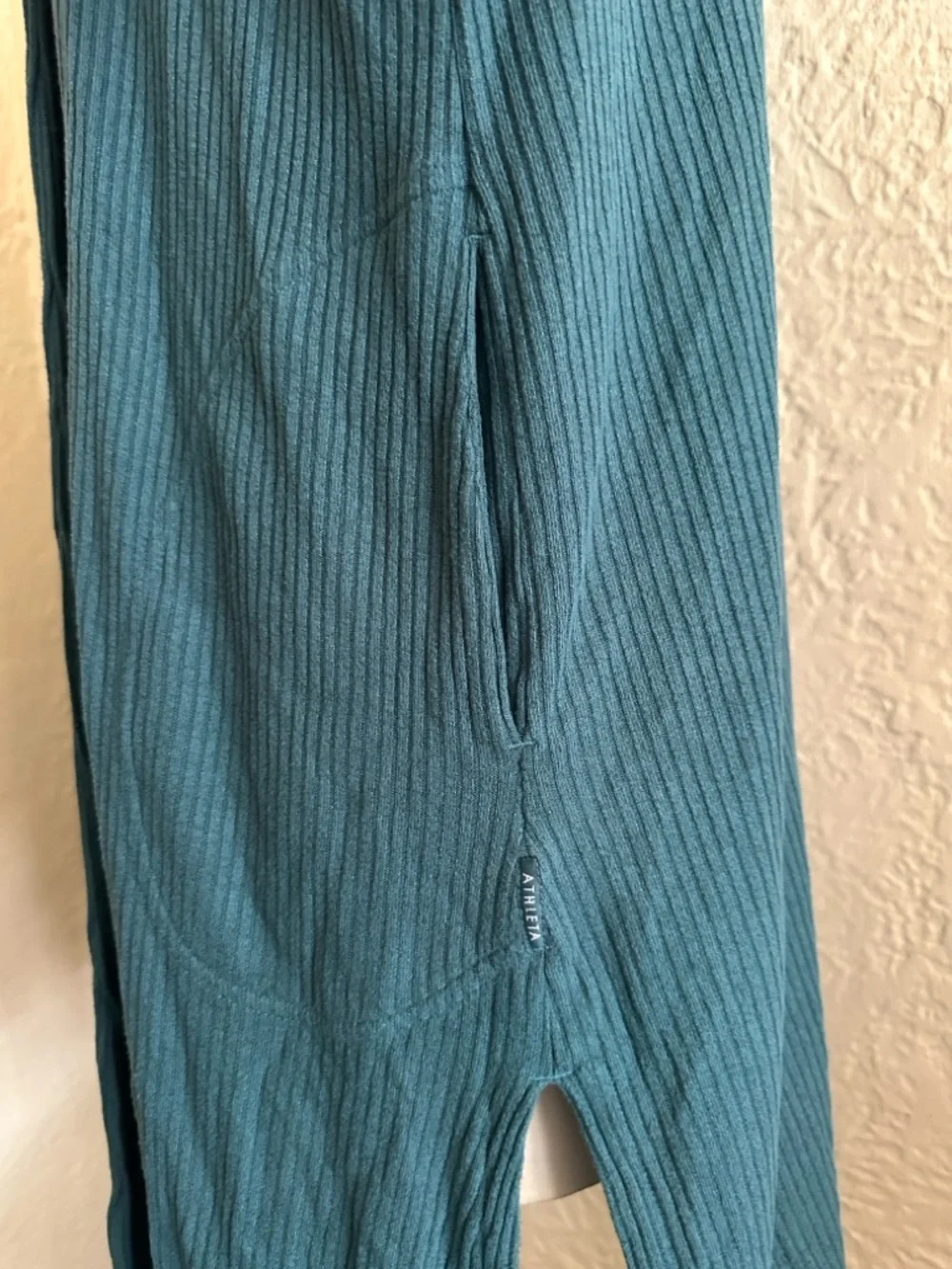 Athleta Harmony Pose Wrap Hooded Cardigan Small Borealis Green Teal Blue